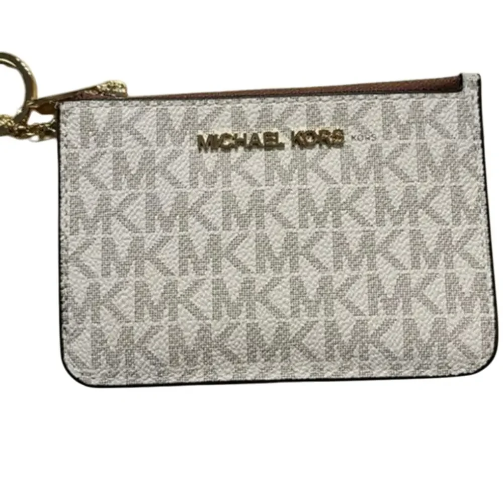 MICHAEL KORS Jet Set Travel Small Signature Logo Coin Purse New w/ Tag MSRP $168